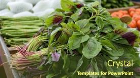  Presentation with spinach - Theme having fresh-raw-amaranth-chinese-spinach and a tawny brown colored foreground