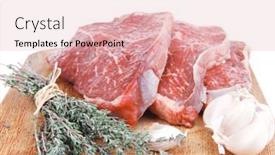  Presentation with wood board - Presentation design having fresh raw beef meat fillet flesh with peppercorn and thyme ready to grill on wood figured old style board isolated over white background background and a lemonade colored foreground