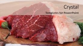  Presentation with stainless steel - Amazing presentation theme having fresh raw beef meat steak's on wooden cut board over wooden table with dill and stainless steel knife backdrop and a lemonade colored foreground