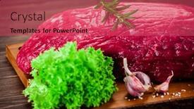  Presentation with beef - Slide deck featuring fresh-raw-beef-sirloin background and a red colored foreground