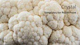  Presentation with cauliflower - Audience pleasing theme consisting of fresh-raw-cauliflower-on-wooden backdrop and a soft green colored foreground