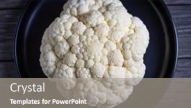  Presentation with cauliflower - Slides featuring fresh-raw-cauliflower-on-wooden background and a gray colored foreground