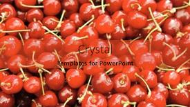  Presentation with now - Colorful PPT theme enhanced with fresh-raw-cherry-tasty-heap backdrop and a red colored foreground