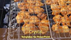  Presentation with fresh meat - Audience pleasing PPT layouts consisting of fresh-raw-chicken-in-meat backdrop and a tawny brown colored foreground