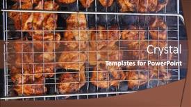  Presentation with fresh meat - Audience pleasing PPT layouts consisting of fresh-raw-chicken-in-meat backdrop and a red colored foreground