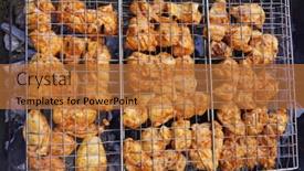  Presentation with fresh meat - Slide deck with fresh-raw-chicken-in-meat background and a red colored foreground