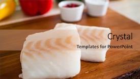  Presentation with lemongrass herb plant fresh leaves - Cool new theme with herbs served on cutting board backdrop and a coral colored foreground