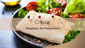  Presentation with vegetables - PPT layouts featuring fresh-raw-cod-with-vegetables background and a lemonade colored foreground