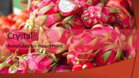  Presentation with dragon fruit - Amazing slides having fresh raw dragon fruit heap backdrop and a red colored foreground