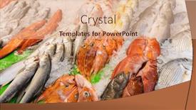  Presentation with fish - PPT layouts consisting of fresh-raw-fish-on-ice background and a  colored foreground