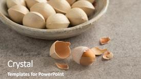  Presentation with ginkgo - PPT layouts having fresh raw ginkgo biloba nuts background and a  colored foreground