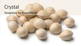  Presentation with ginkgo - Slide set featuring fresh raw ginkgo biloba nuts background and a lemonade colored foreground