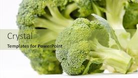  Presentation with fresh green broccoli - PPT layouts featuring fresh-raw-green-broccoli background and a yellow colored foreground