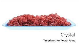  Presentation with raw meat beef veal shank - Cool new PPT theme with fresh-raw-mince-beef-meat backdrop and a white colored foreground