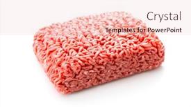  Presentation with fresh meat - Slide deck with fresh-raw-minced-meat-isolated background and a lemonade colored foreground