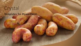  Presentation with secondary raw materials - Colorful slide deck enhanced with fresh-raw-ollucos-de-peru backdrop and a coral colored foreground