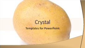  Presentation with fresh ginger root on white - Beautiful PPT theme featuring fresh raw potato on white backdrop and a yellow colored foreground