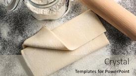  Presentation with dough - Audience pleasing slides consisting of fresh-raw-puff-dough backdrop and a soft green colored foreground