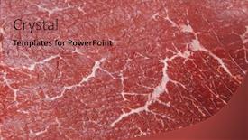  Presentation with meat beef - PPT theme having protein structure - fresh raw red beef meat background and a coral colored foreground