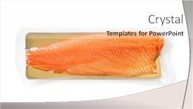  Presentation with salmon - Slide set featuring fresh-raw-salmon-fillet background and a white colored foreground