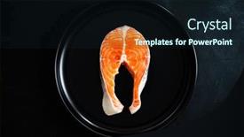  Presentation with table salt - Amazing slides having fresh-raw-salmon-steaks backdrop and a wine colored foreground