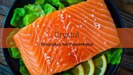  Presentation with table salt - Presentation theme consisting of fresh-raw-salmon-steaks background and a red colored foreground