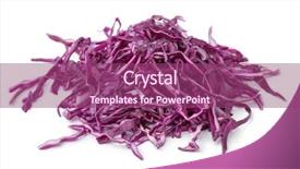  Presentation with fade blue painted red white - Cool new presentation with fresh raw shredded red cabbage backdrop and a violet colored foreground