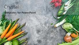  Presentation with immunity - Amazing PPT layouts having fresh-raw-vegetables backdrop and a light gray colored foreground