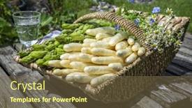  Presentation with white green - Slides enhanced with fresh-raw-white-and-green background and a tawny brown colored foreground