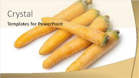 Presentation with carrots - Presentation theme consisting of fresh-raw-yellow-carrots-isolated background and a yellow colored foreground