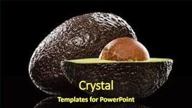  Presentation with fresh avocado - Slide deck enhanced with eat avocado on black background background and a wine colored foreground