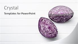  Presentation with cabbage - Audience pleasing presentation consisting of fresh-red-cabbage-on-white backdrop and a pink colored foreground