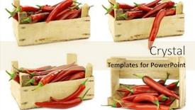  Presentation with chili - Presentation design enhanced with fresh-red-chili-peppers background and a lemonade colored foreground