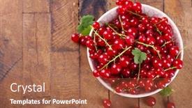  Presentation with bowl - Colorful slide deck enhanced with fresh-red-currants-in-bowl backdrop and a red colored foreground