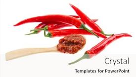  Presentation with chili - Amazing slides having fresh-red-hot-chili-peppers backdrop and a white colored foreground