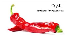  Presentation with chili - Amazing theme having fresh red hot pepper backdrop and a white colored foreground