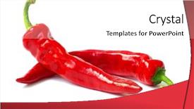  Presentation with pepper - Slide set having fresh red hot pepper background and a white colored foreground