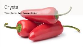  Presentation with jalapeno - PPT theme featuring capsicum - fresh red jalapeno peppers isolated background and a sky blue colored foreground