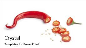  Presentation with pepper - Audience pleasing presentation theme consisting of fresh red pepper cut backdrop and a white colored foreground