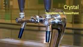  Presentation with water faucet - Audience pleasing slides consisting of fresh refreshing kitchen hand wash - tap drink faucet on water backdrop and a  colored foreground