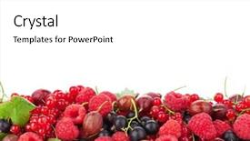 Presentation with berries - Slide deck enhanced with fresh ripe berries isolated on white background with copy space background and a white colored foreground