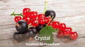  Presentation with currant - Theme featuring fresh ripe currant berries bowl background and a violet colored foreground