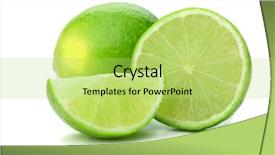  Presentation with lime - Cool new theme with fresh ripe lime isolated backdrop and a yellow colored foreground