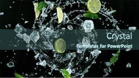  Presentation with ice - Slides featuring fresh-ripe-limes-with-ice background and a ocean colored foreground