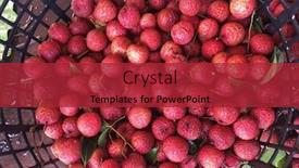  Presentation with tropical fruit - Slide deck featuring fresh-ripe-litchi-fruit background and a red colored foreground