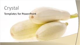  Presentation with fresh ginger root on white - Audience pleasing presentation theme consisting of fresh-ripe-marrows-zuchini backdrop and a white colored foreground