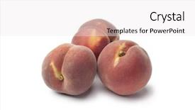  Presentation with coconut shell fresh whole - Colorful PPT layouts enhanced with fresh-ripe-peaches-on-white backdrop and a white colored foreground