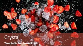  Presentation with freeze - Amazing presentation theme having fresh-ripe-strawberries-with-ice backdrop and a red colored foreground
