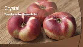  Presentation with wild learning - Presentation design consisting of fresh-ripe-wild-nectarines background and a coral colored foreground