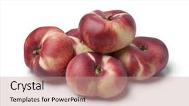  Presentation with fresh ginger root on white - Colorful presentation design enhanced with fresh-ripe-wild-nectarines backdrop and a coral colored foreground